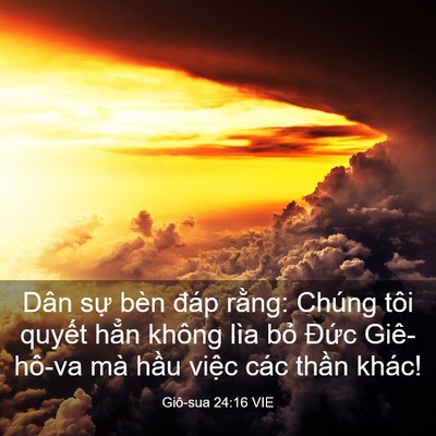 Picture 03 - Giô-sua 24:16 VIE - Dân sự bèn đáp rằng: Chúng tôi quyết - Bible Verse Picture