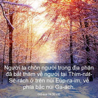 Picture 03 - Giô-sua 24:30 VIE - Người ta chôn người trong địa phận - Bible Verse Picture