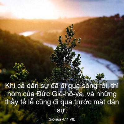 Picture 03 - Giô-sua 4:11 VIE - Khi cả dân sự đã đi qua sông rồi, thì - Bible Verse Picture