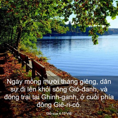 Picture 03 - Giô-sua 4:19 VIE - Ngày mồng mười tháng giêng, dân sự đi - Bible Verse Picture
