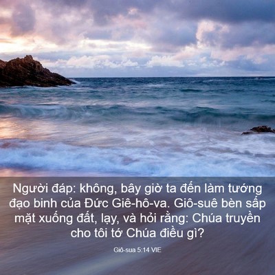 Picture 03 - Giô-sua 5:14 VIE - Người đáp: không, bây giờ ta đến làm - Bible Verse Picture