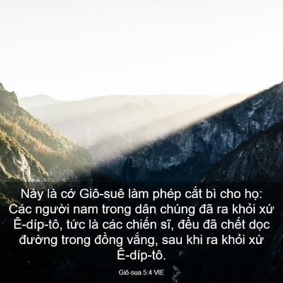 Picture 03 - Giô-sua 5:4 VIE - Này là cớ Giô-suê làm phép cắt bì cho - Bible Verse Picture