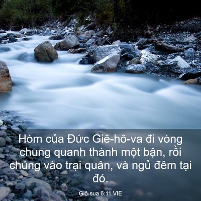 Picture 03 - Giô-sua 6:11 VIE - Hòm của Đức Giê-hô-va đi vòng chung - Bible Verse Picture