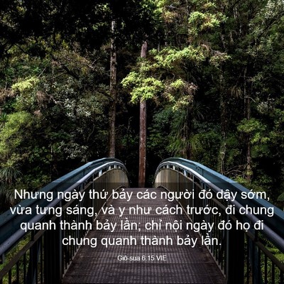 Picture 03 - Giô-sua 6:15 VIE - Nhưng ngày thứ bảy các người đó dậy - Bible Verse Picture