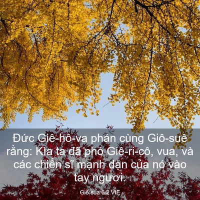 Picture 03 - Giô-sua 6:2 VIE - Đức Giê-hô-va phán cùng Giô-suê rằng: - Bible Verse Picture