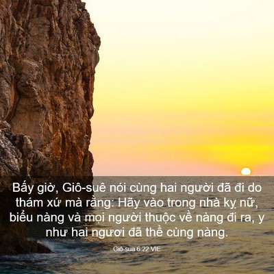 Picture 03 - Giô-sua 6:22 VIE - Bấy giờ, Giô-suê nói cùng hai người - Bible Verse Picture