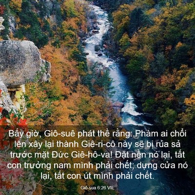 Picture 03 - Giô-sua 6:26 VIE - Bấy giờ, Giô-suê phát thề rằng: Phàm - Bible Verse Picture