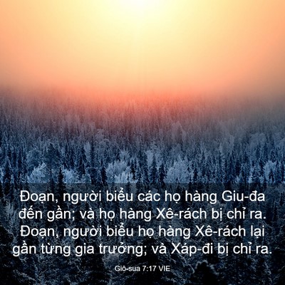 Picture 03 - Giô-sua 7:17 VIE - Đoạn, người biểu các họ hàng Giu-đa - Bible Verse Picture