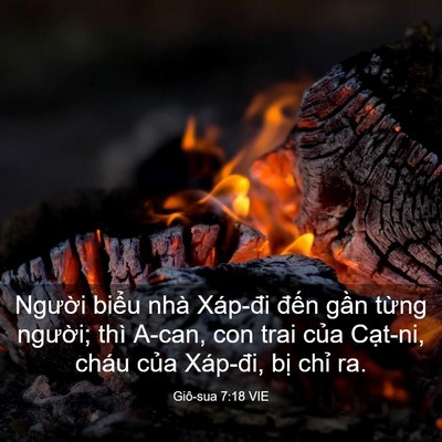 Picture 03 - Giô-sua 7:18 VIE - Người biểu nhà Xáp-đi đến gần từng - Bible Verse Picture