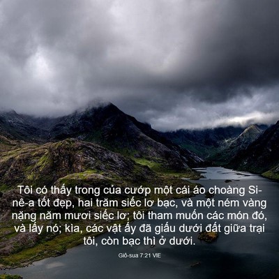 Picture 03 - Giô-sua 7:21 VIE - Tôi có thấy trong của cướp một cái - Bible Verse Picture