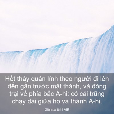 Picture 03 - Giô-sua 8:11 VIE - Hết thảy quân lính theo người đi lên - Bible Verse Picture