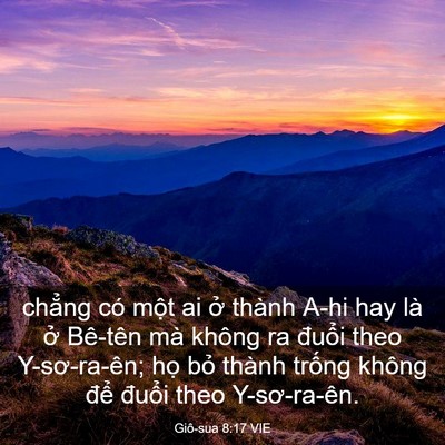 Picture 03 - Giô-sua 8:17 VIE - chẳng có một ai ở thành A-hi hay là ở - Bible Verse Picture