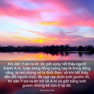 Picture 03 - Giô-sua 8:24 VIE - Khi dân Y-sơ-ra-ên đã giết xong hết - Bible Verse Picture