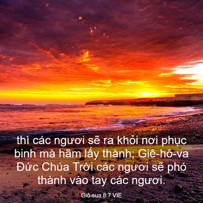 Picture 03 - Giô-sua 8:7 VIE - thì các ngươi sẽ ra khỏi nơi phục binh - Bible Verse Picture