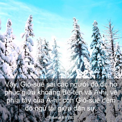 Picture 03 - Giô-sua 8:9 VIE - Vậy, Giô-suê sai các người đó đi; họ - Bible Verse Picture