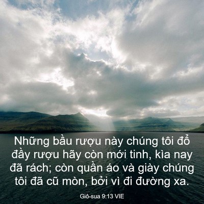 Picture 03 - Giô-sua 9:13 VIE - Những bầu rượu này chúng tôi đổ - Bible Verse Picture
