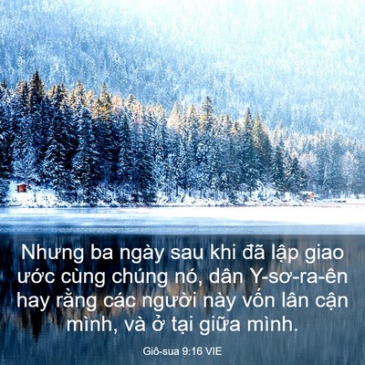Picture 03 - Giô-sua 9:16 VIE - Nhưng ba ngày sau khi đã lập giao ước - Bible Verse Picture