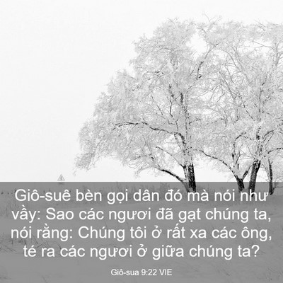 Picture 03 - Giô-sua 9:22 VIE - Giô-suê bèn gọi dân đó mà nói như - Bible Verse Picture