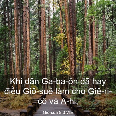 Picture 03 - Giô-sua 9:3 VIE - Khi dân Ga-ba-ôn đã hay điều Giô-suê - Bible Verse Picture