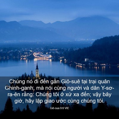 Picture 03 - Giô-sua 9:6 VIE - Chúng nó đi đến gần Giô-suê tại - Bible Verse Picture