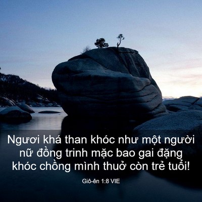 Picture 03 - Giô-ên 1:8 VIE - Ngươi khá than khóc như một người nữ - Bible Verse Picture