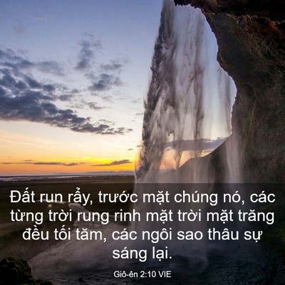 Picture 03 - Giô-ên 2:10 VIE - Đất run rẩy, trước mặt chúng nó, các - Bible Verse Picture