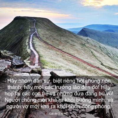 Picture 03 - Giô-ên 2:16 VIE - Hãy nhóm dân sự, biệt riêng hội chúng - Bible Verse Picture