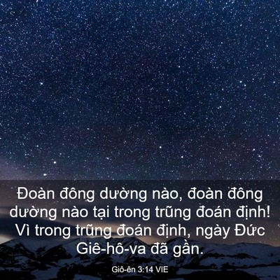 Picture 03 - Giô-ên 3:14 VIE - Đoàn đông dường nào, đoàn đông - Bible Verse Picture