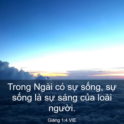 Picture 03 - Giăng 1:4 VIE - Trong Ngài có sự sống, sự sống là sự - Bible Verse Picture