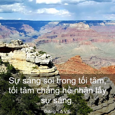Picture 03 - Giăng 1:5 VIE - Sự sáng soi trong tối tăm, tối tăm - Bible Verse Picture