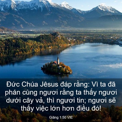 Picture 03 - Giăng 1:50 VIE - Đức Chúa Jêsus đáp rằng: Vì ta đã - Bible Verse Picture