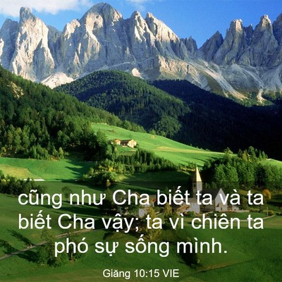 Picture 03 - Giăng 10:15 VIE - cũng như Cha biết ta và ta biết Cha vậy; - Bible Verse Picture
