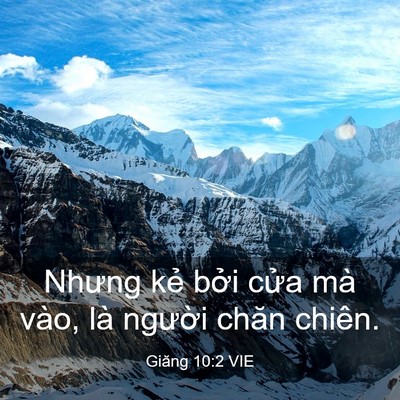 Picture 03 - Giăng 10:2 VIE - Nhưng kẻ bởi cửa mà vào, là người - Bible Verse Picture