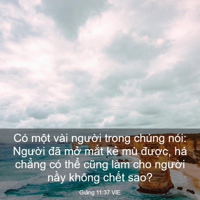 Picture 03 - Giăng 11:37 VIE - Có một vài người trong chúng nói: - Bible Verse Picture