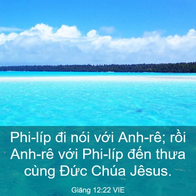 Picture 03 - Giăng 12:22 VIE - Phi-líp đi nói với Anh-rê; rồi Anh-rê - Bible Verse Picture
