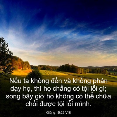 Picture 03 - Giăng 15:22 VIE - Nếu ta không đến và không phán dạy - Bible Verse Picture