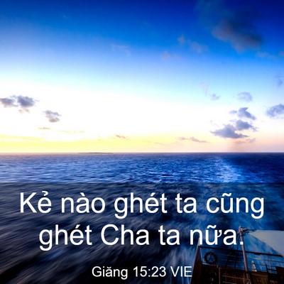 Picture 03 - Giăng 15:23 VIE - Kẻ nào ghét ta cũng ghét Cha ta - Bible Verse Picture
