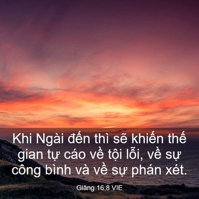 Picture 03 - Giăng 16:8 VIE - Khi Ngài đến thì sẽ khiến thế gian - Bible Verse Picture