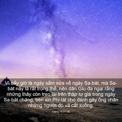 Picture 03 - Giăng 19:31 VIE - Vì bấy giờ là ngày sắm sửa về ngày - Bible Verse Picture