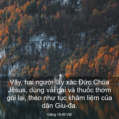 Picture 03 - Giăng 19:40 VIE - Vậy, hai người lấy xác Đức Chúa - Bible Verse Picture