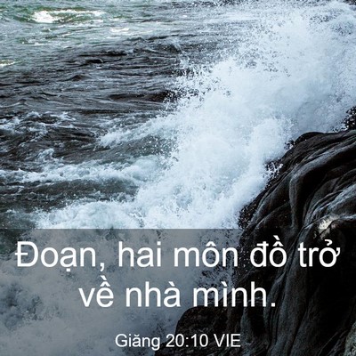 Picture 03 - Giăng 20:10 VIE - Đoạn, hai môn đồ trở về nhà - Bible Verse Picture