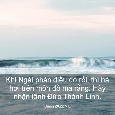 Picture 03 - Giăng 20:22 VIE - Khi Ngài phán điều đó rồi, thì hà hơi - Bible Verse Picture