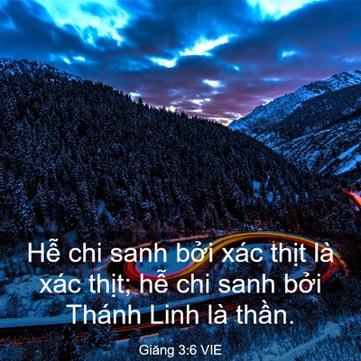 Picture 03 - Giăng 3:6 VIE - Hễ chi sanh bởi xác thịt là xác thịt; - Bible Verse Picture