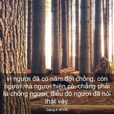 Picture 03 - Giăng 4:18 VIE - vì ngươi đã có năm đời chồng, còn - Bible Verse Picture