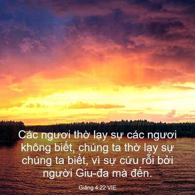 Picture 03 - Giăng 4:22 VIE - Các ngươi thờ lạy sự các ngươi không - Bible Verse Picture