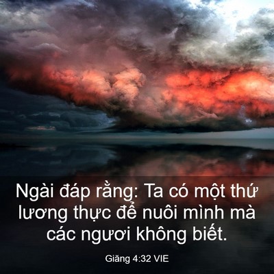 Picture 03 - Giăng 4:32 VIE - Ngài đáp rằng: Ta có một thứ lương - Bible Verse Picture