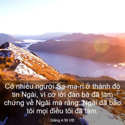 Picture 03 - Giăng 4:39 VIE - Có nhiều người Sa-ma-ri ở thành đó tin - Bible Verse Picture