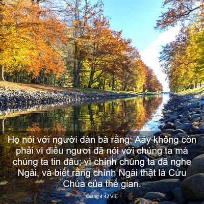 Picture 03 - Giăng 4:42 VIE - Họ nói với người đàn bà rằng: Aáy - Bible Verse Picture