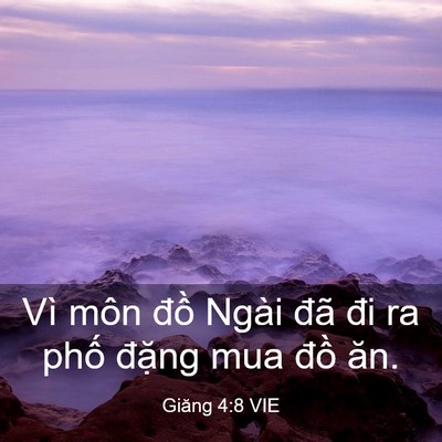 Picture 03 - Giăng 4:8 VIE - Vì môn đồ Ngài đã đi ra phố đặng - Bible Verse Picture
