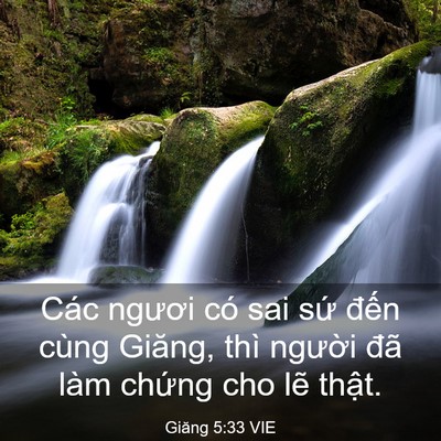 Picture 03 - Giăng 5:33 VIE - Các ngươi có sai sứ đến cùng Giăng, - Bible Verse Picture